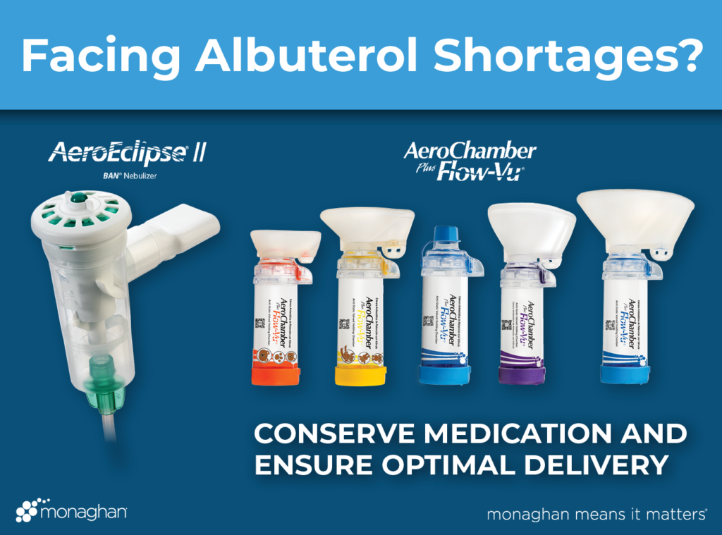 AEROECLIPSE® II BAN® Nebulizer and AEROCHAMBER® Valved holding chamber for albuterol conservation